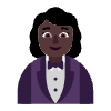 Woman In Tuxedo Flat Dark Element from Fluent Emoji Flat Set