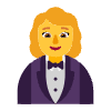 Woman In Tuxedo Flat Default Element from Fluent Emoji Flat Set
