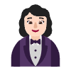 Woman In Tuxedo Flat Light Element from Fluent Emoji Flat Set