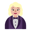 Woman In Tuxedo Flat Medium Light Element from Fluent Emoji Flat Set
