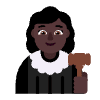 Woman Judge Flat Dark Element from Fluent Emoji Flat Set