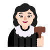Woman Judge Flat Light Element from Fluent Emoji Flat Set