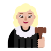Woman Judge Flat Medium Light Element from Fluent Emoji Flat Set