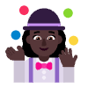 Woman Juggling Flat Dark Element from Fluent Emoji Flat Set