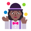 Woman Juggling Flat Medium Dark Element from Fluent Emoji Flat Set
