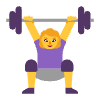 Woman Lifting Weights Flat Default Element from Fluent Emoji Flat Set