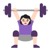 Woman Lifting Weights Flat Light Element from Fluent Emoji Flat Set