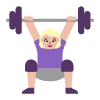 Woman Lifting Weights Flat Medium Light Element from Fluent Emoji Flat Set