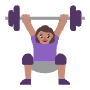 Woman Lifting Weights Flat Medium Element from Fluent Emoji Flat Set