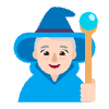 Woman Mage Flat Light Element from Fluent Emoji Flat Set