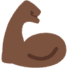 Flexed Biceps Dark Skin Tone Element from Twemoji Emoji Set