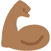 Flexed Biceps Medium Dark Skin Tone Element from Twemoji Emoji Set