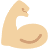 Flexed Biceps Medium Light Skin Tone Element from Twemoji Emoji Set