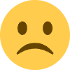 Frowning Face Element from Twemoji Emoji Set