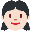 Girl Light Skin Tone Element from Twemoji Emoji Set