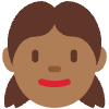 Girl Medium Dark Skin Tone Element from Twemoji Emoji Set