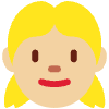 Girl Medium Light Skin Tone Element from Twemoji Emoji Set