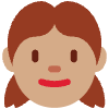 Girl Medium Skin Tone Element from Twemoji Emoji Set
