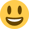 Grinning Face With Big Eyes Element from Twemoji Emoji Set