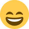 Grinning Face With Smiling Eyes Element from Twemoji Emoji Set
