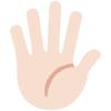 Hand With Fingers Splayed Light Skin Tone Element from Twemoji Emoji Set