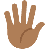 Hand With Fingers Splayed Medium Dark Skin Tone Element from Twemoji Emoji Set