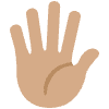 Hand With Fingers Splayed Medium Skin Tone Element from Twemoji Emoji Set