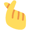 Hand With Index Finger And Thumb Crossed Element from Twemoji Emoji Set
