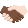 Handshake Dark Skin Tone Light Skin Tone Element from Twemoji Emoji Set