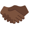 Handshake Dark Skin Tone Element from Twemoji Emoji Set
