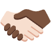 Handshake Light Skin Tone Dark Skin Tone Element from Twemoji Emoji Set