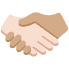 Handshake Light Skin Tone Medium Skin Tone Element from Twemoji Emoji Set