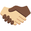 Handshake Medium Light Skin Tone Dark Skin Tone Element from Twemoji Emoji Set
