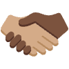 Handshake Medium Skin Tone Dark Skin Tone Element from Twemoji Emoji Set