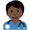Health Worker Dark Skin Tone Element from Twemoji Emoji Set