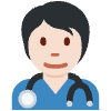 Health Worker Light Skin Tone Element from Twemoji Emoji Set