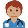 Health Worker Medium Skin Tone Element from Twemoji Emoji Set