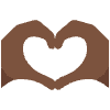 Heart Hands Dark Skin Tone Element from Twemoji Emoji Set