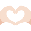 Heart Hands Light Skin Tone Element from Twemoji Emoji Set