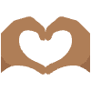Heart Hands Medium Dark Skin Tone Element from Twemoji Emoji Set