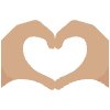 Heart Hands Medium Skin Tone Element from Twemoji Emoji Set