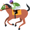 Horse Racing Dark Skin Tone Element from Twemoji Emoji Set