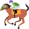 Horse Racing Light Skin Tone Element from Twemoji Emoji Set