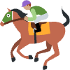 Horse Racing Medium Skin Tone Element from Twemoji Emoji Set