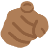 Index Pointing At The Viewer Medium Dark Skin Tone Element from Twemoji Emoji Set