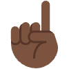Index Pointing Up Dark Skin Tone Element from Twemoji Emoji Set