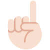 Index Pointing Up Light Skin Tone Element from Twemoji Emoji Set
