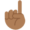 Index Pointing Up Medium Dark Skin Tone Element from Twemoji Emoji Set