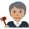 Judge Medium Skin Tone Element from Twemoji Emoji Set