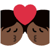 Kiss Dark Skin Tone Element from Twemoji Emoji Set